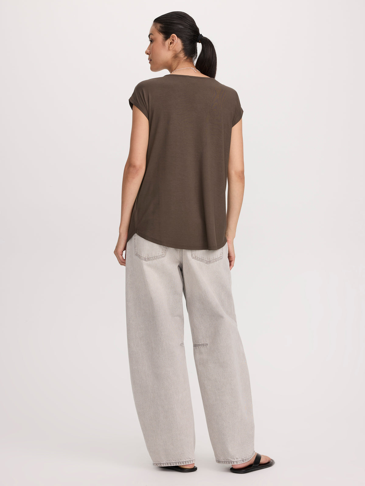 Extended-Sleeve V-Neck Tunic