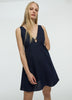 Sleeveless V-Neck Mini Dress with Seashell