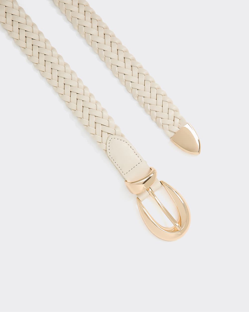 Braided Faux Leather Belt