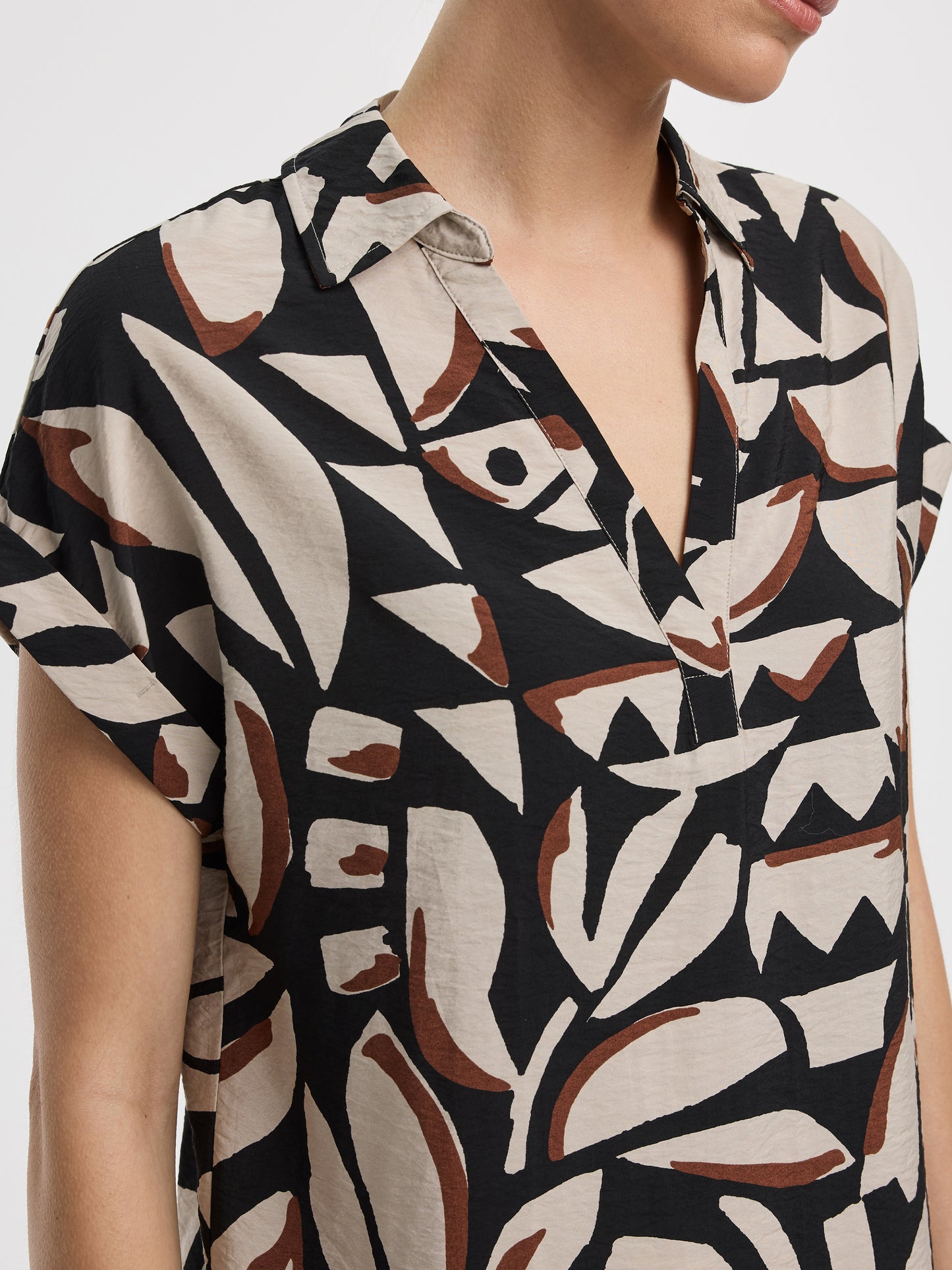 Short-Sleeve Shift Dress