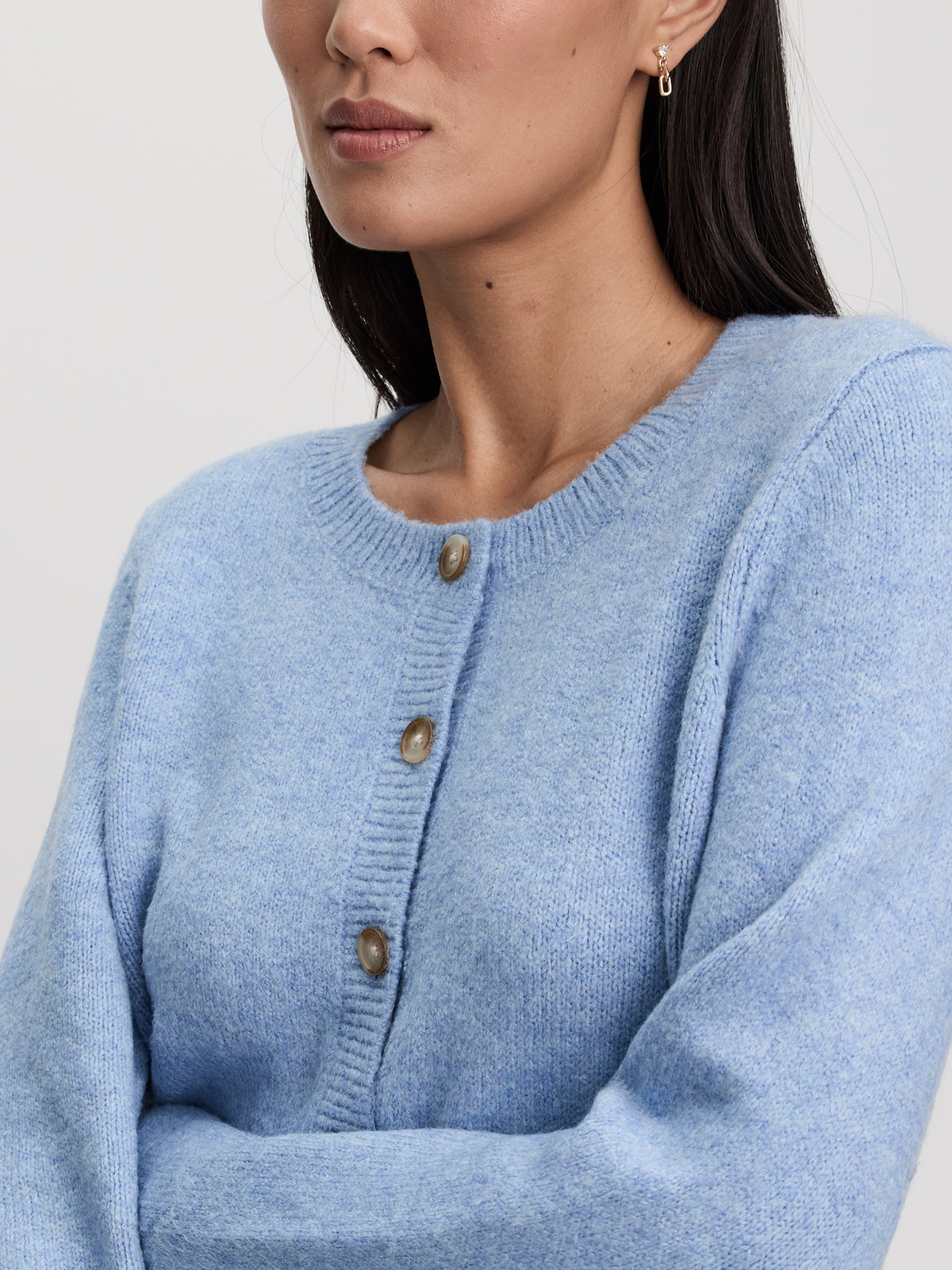 Crew-Neck Cardigan