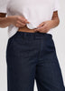 Wide-Leg Mid-Rise Denim Trousers - Curvy Fit