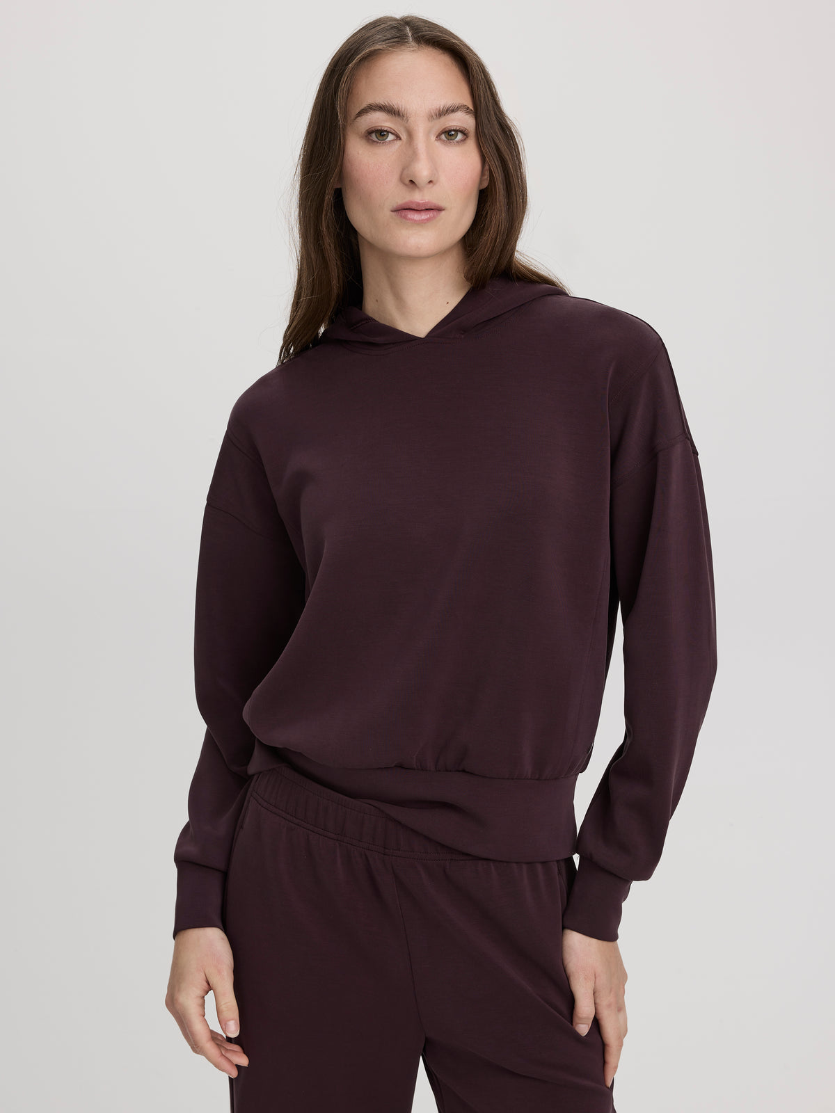 Brushed-Knit Hoodie - HYLUX Hyba