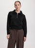 Long-Sleeve Half-Zip Mock-Neck Sweater