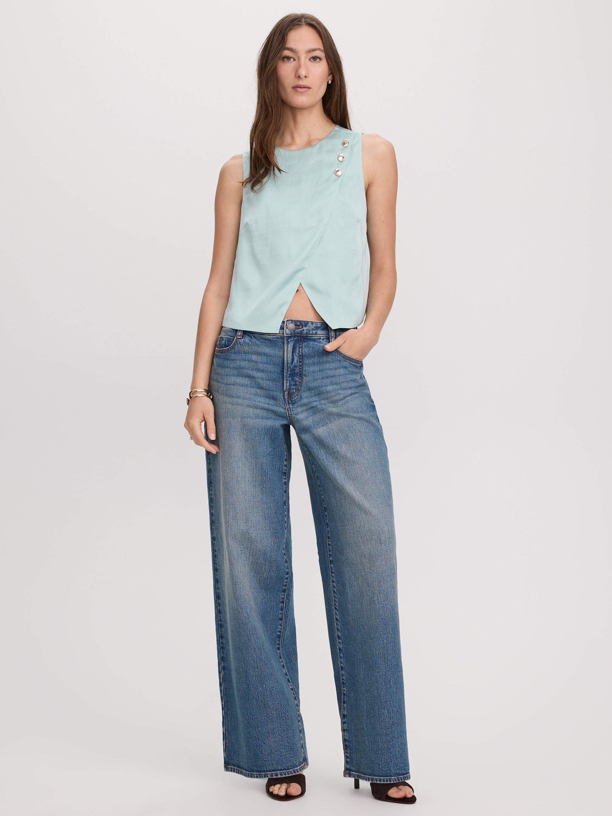 Sleeveless Wrap Top
