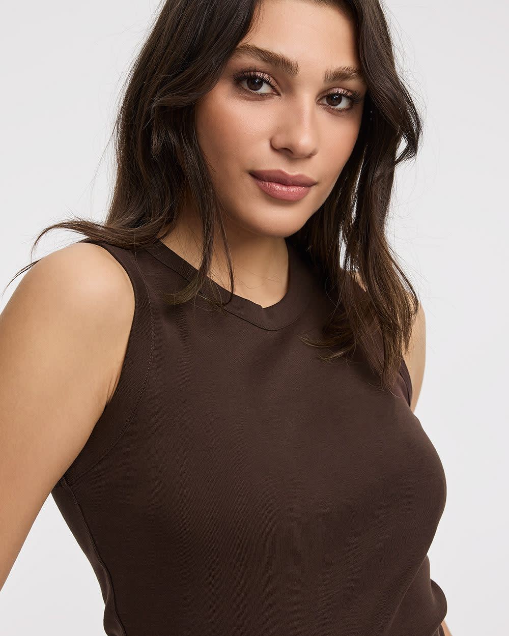 Ribbed Crew-Neck Tank - R Essentials