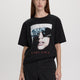 Short-Sleeve Crew-Neck Long T-Shirt with Print