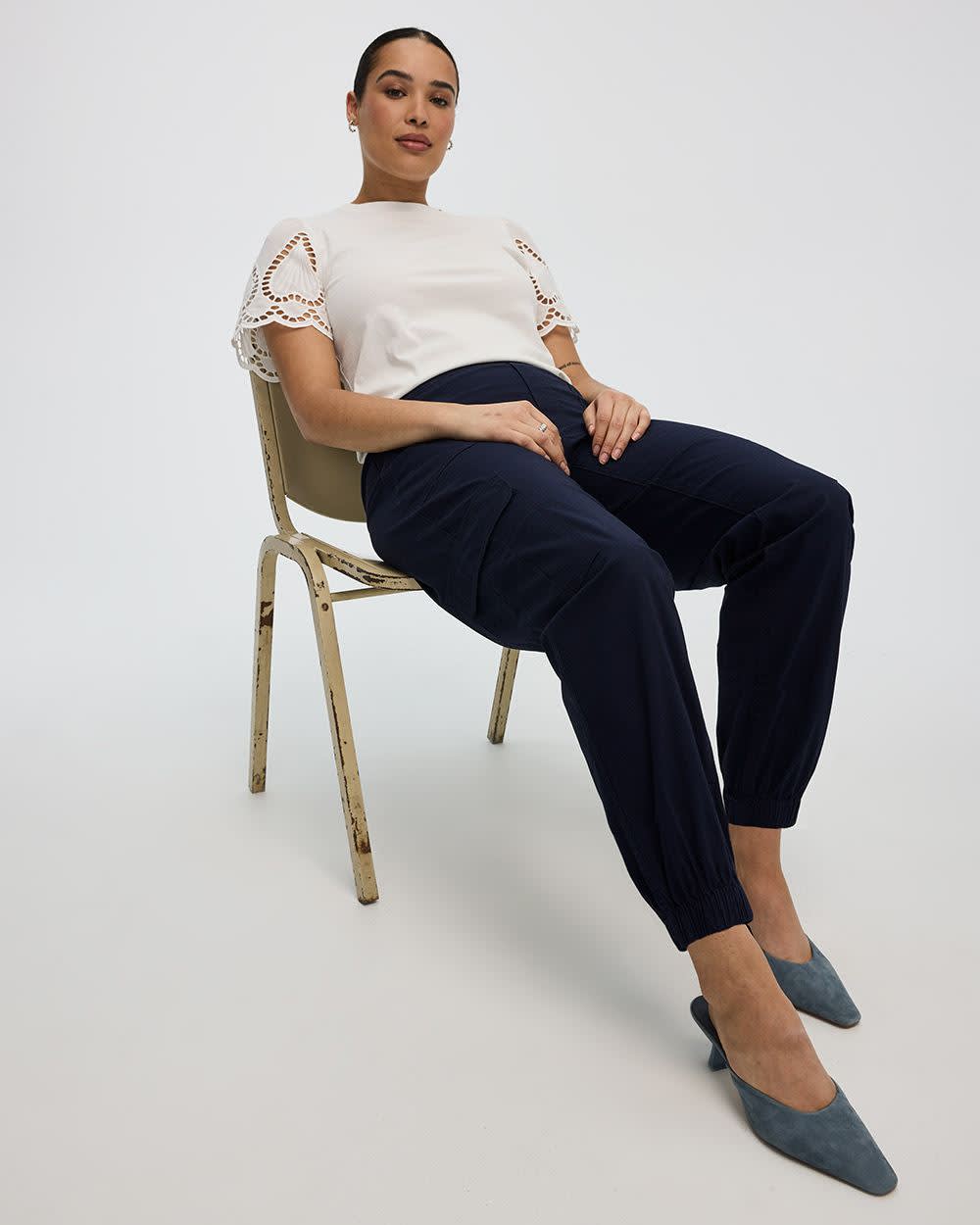 Poplin Jogger with Cargo Pockets