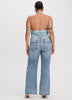 Sleeveless Satin Top with Halter Neckline