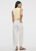White High-Rise Barrel Jeans