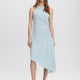 Sleeveless Midi Dress with Draped Waistband