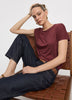Short-Dolman-Sleeve Boat-Neck T-Shirt