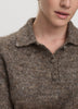 Short-Sleeve Polo Sweater