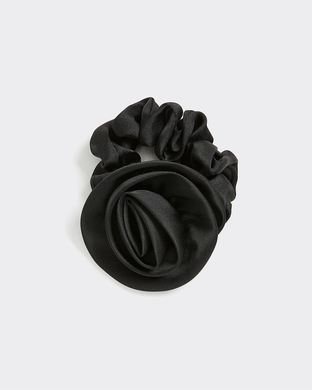 Satin Scrunchie with Flower
