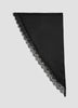 Satin Triangle Scarf with Lace Trim