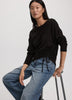 Long-Sleeve Top with Shirred Side