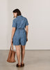 Short-Sleeve Denim Romper