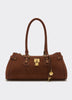 Bowler Satchel Bag with Lock Charm