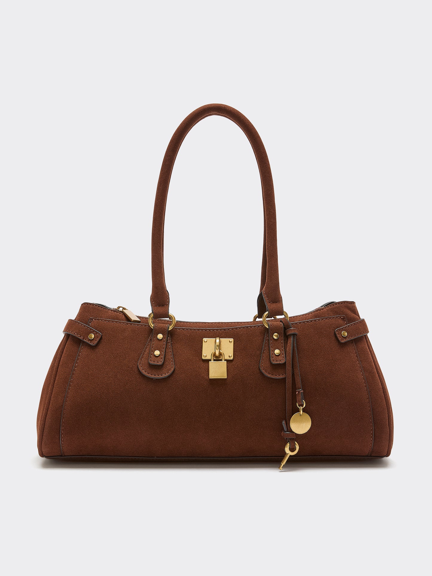 Bowler Satchel Bag with Lock Charm