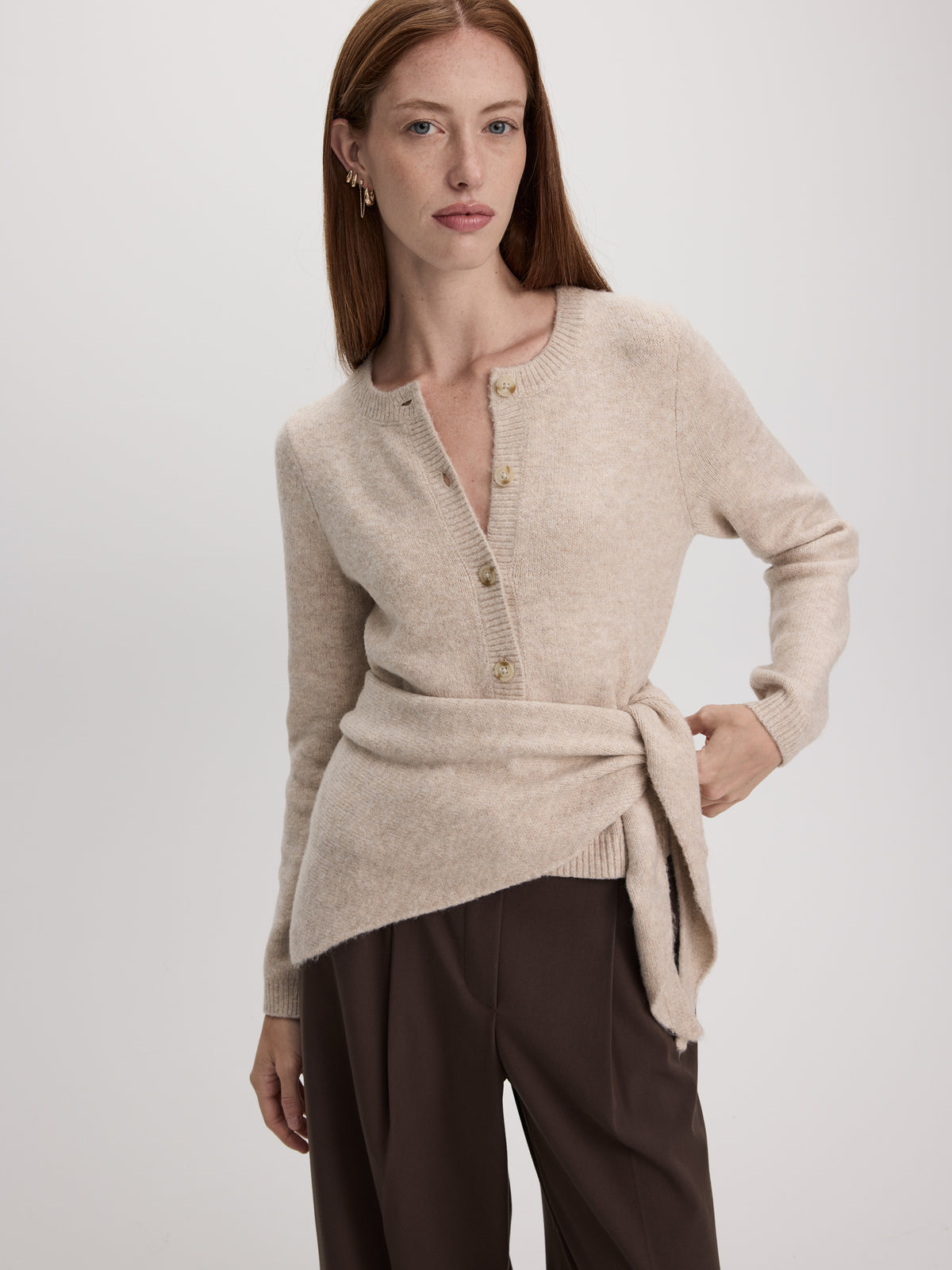 Crew-Neck Cardigan