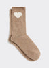 Bas d'hiver avec coeur à l'ourlet
