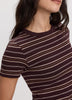 Striped Fitted Crew-Neck Ribbed T-Shirt