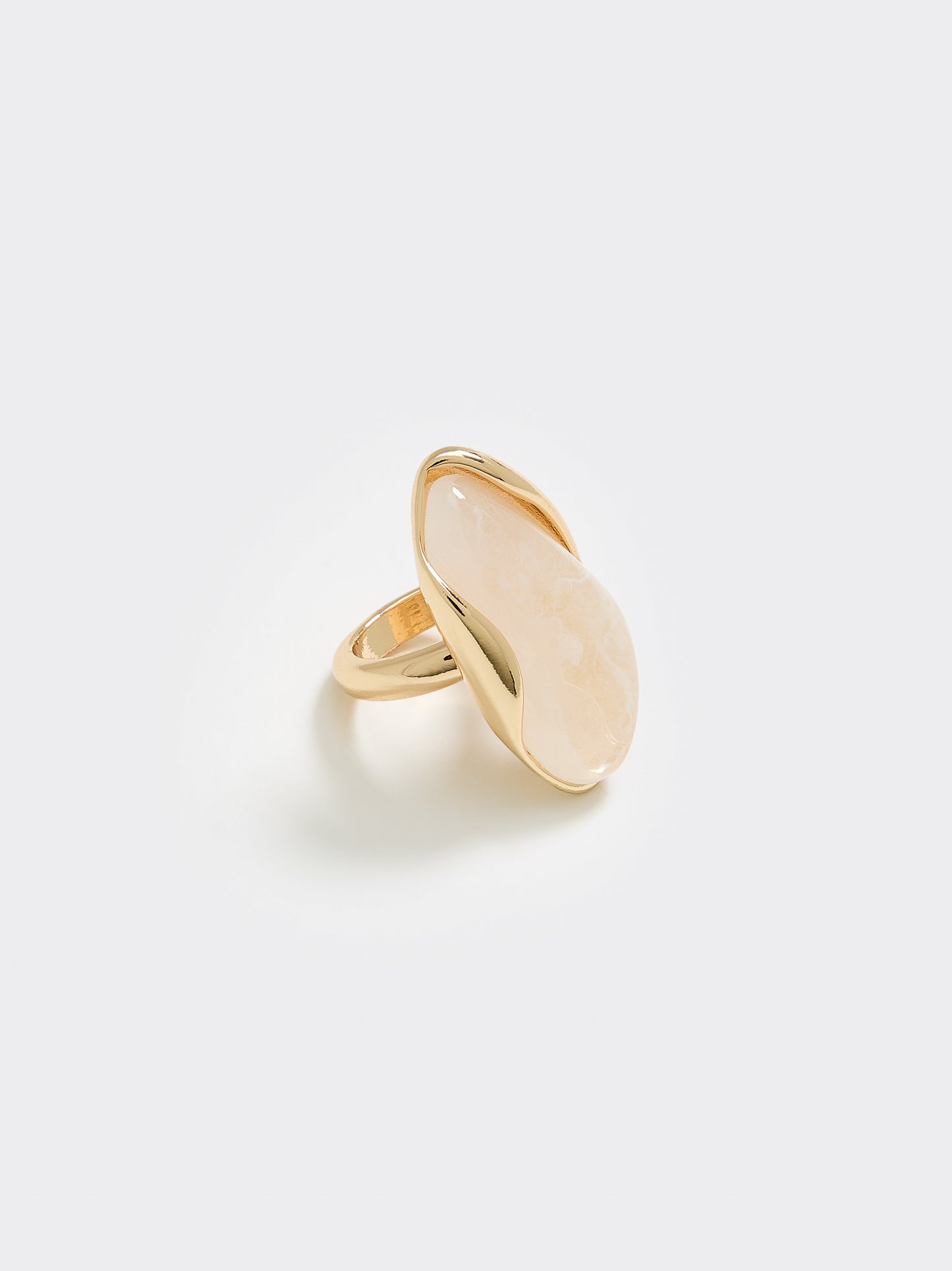 Ring with Oval Resin Piece