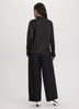 Long-Sleeve Loose Satin Blouse