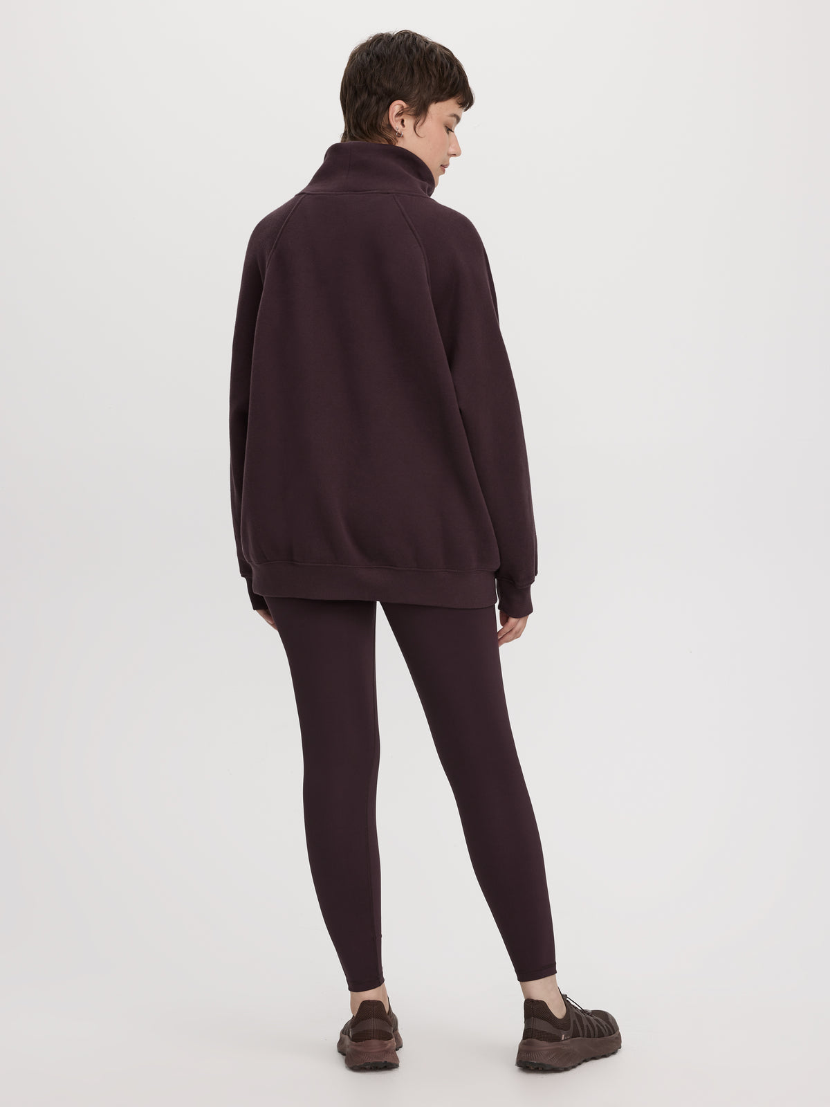 Long-Sleeve Mock-Neck Sweatshirt - Hyba