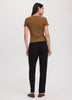 Fitted Crew-Neck Ribbed T-Shirt