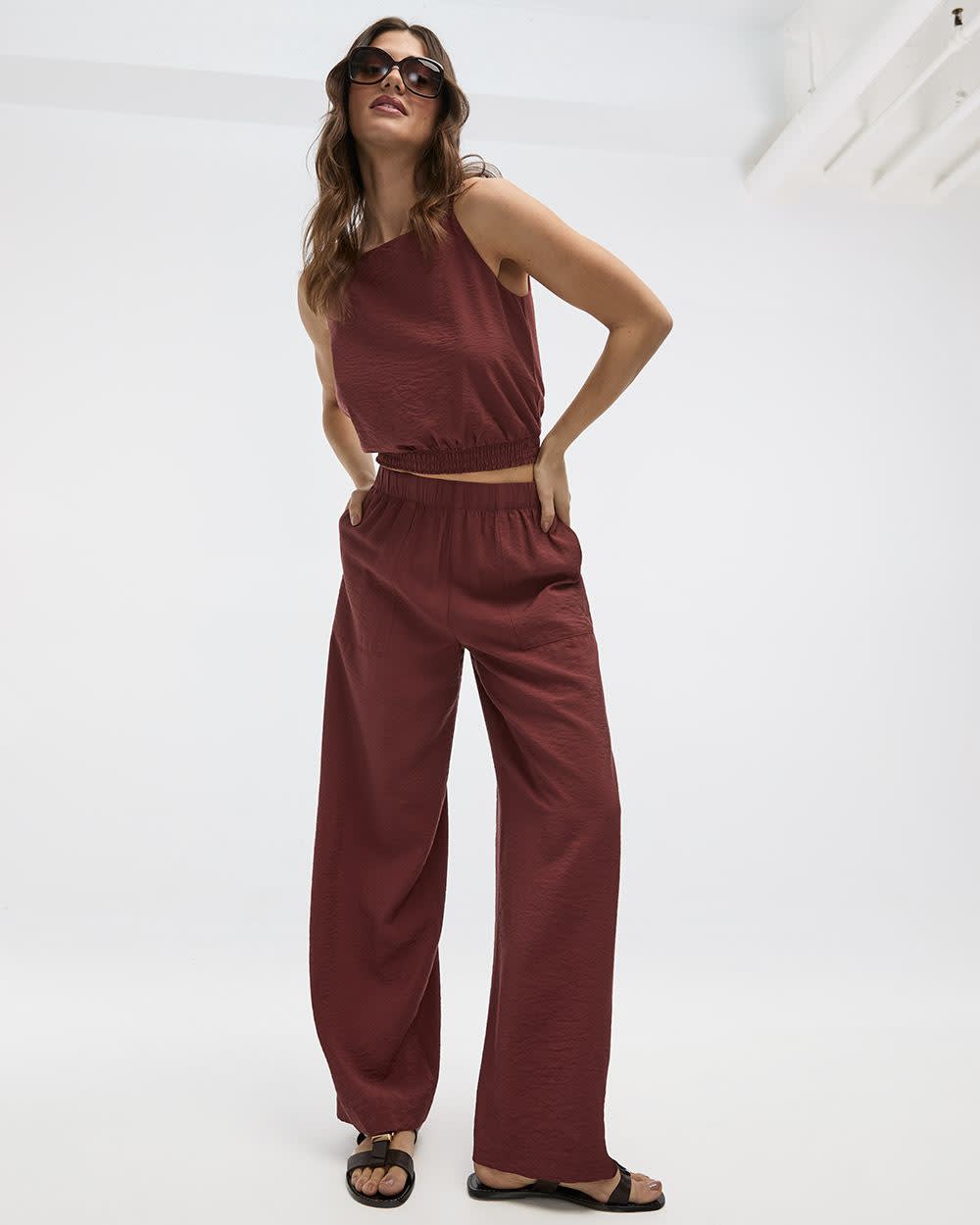 Pantalon à jambe large