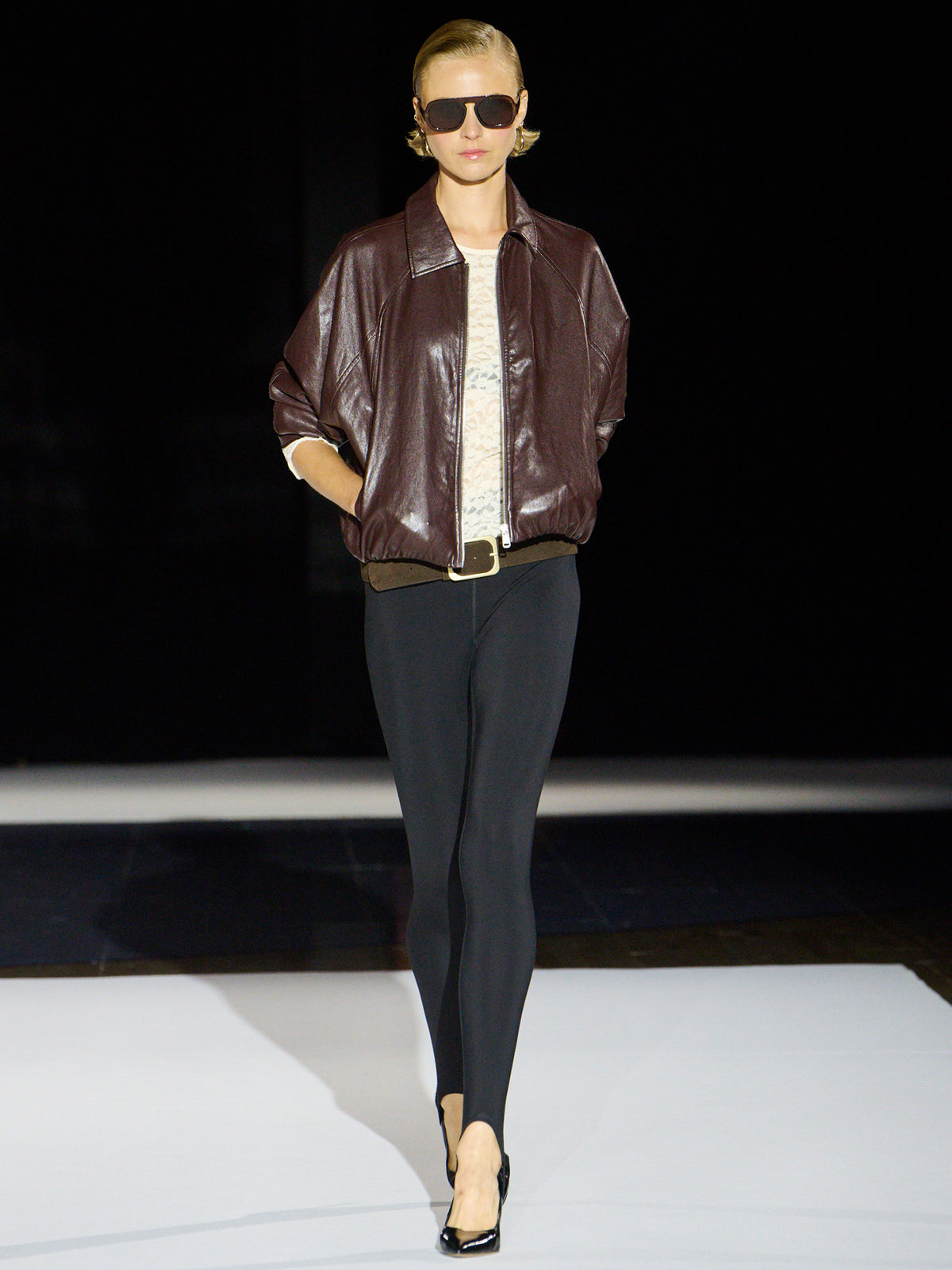 Loose Faux Leather Jacket