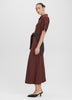 Short-Sleeve Midi Shirtdress