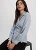 Long-Sleeve Wrap Blouse with V Neckline
