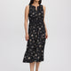 Sleeveless Split-Neck Midi Dress