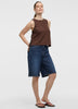 Crew-Neck Top with Self-Tie Sides