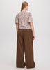 Crew-Neck Top with Short Flutter Sleeves