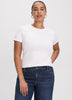 Fitted Crew-Neck Ribbed T-Shirt