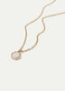 Short Necklace with Delicate Hexagonal Shell Pendant
