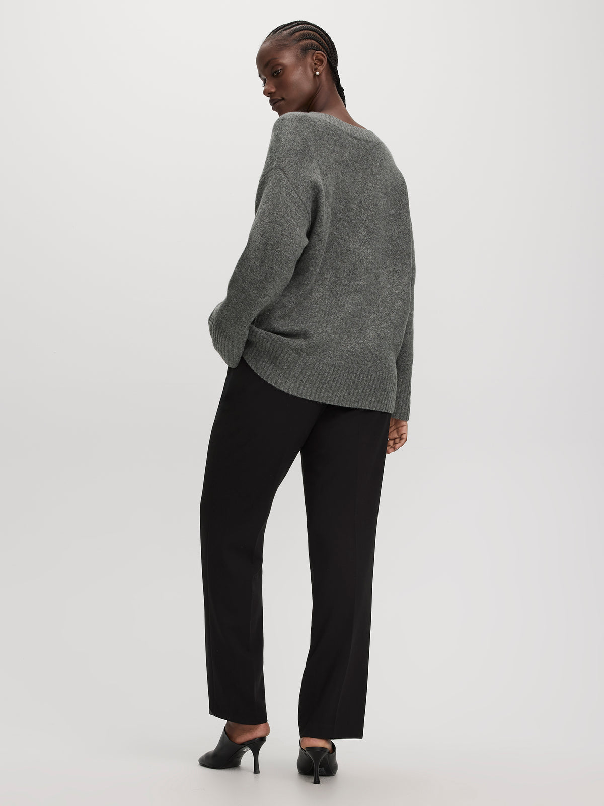 Long-Sleeve V-Neck PlushSoft Sweater
