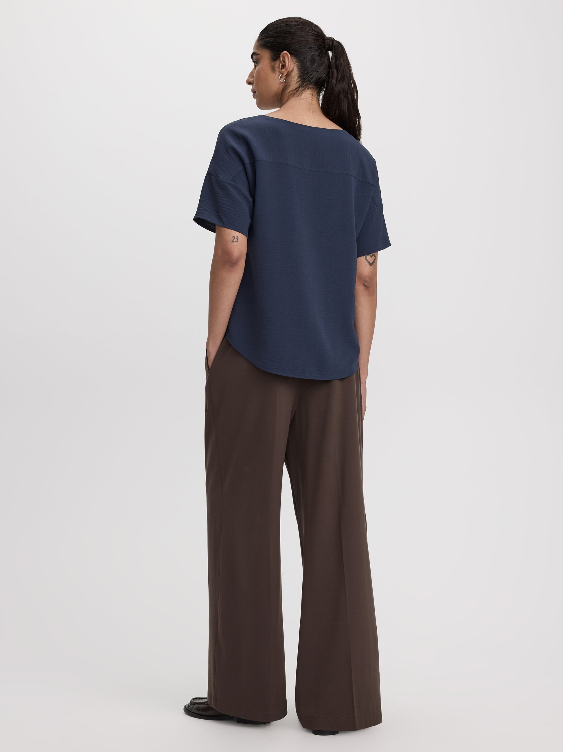 Crew-Neck T-Shirt Blouse