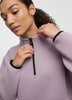 Long-Sleeve Half-Zip Mock-Neck Pullover - Hyba