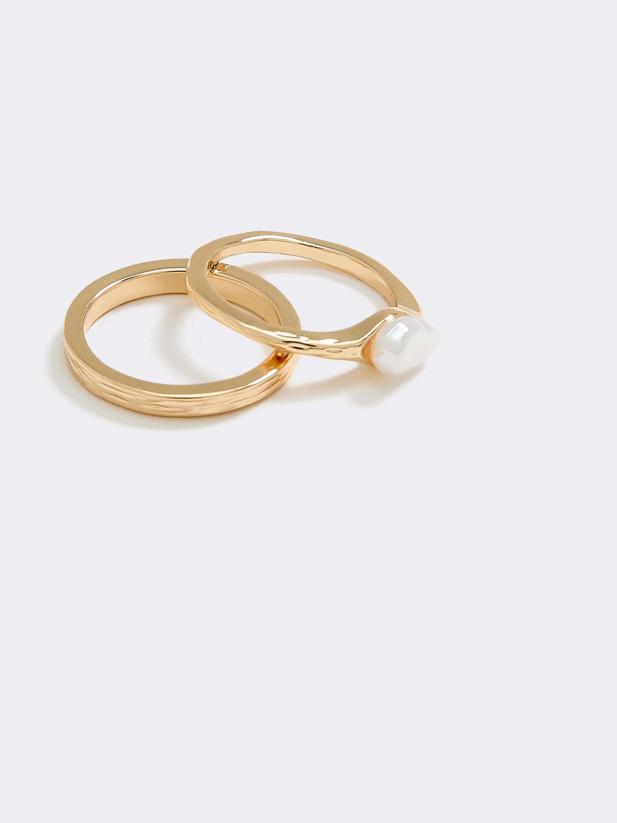 Rings with Pearl - Set of 2