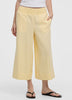 Cropped Wide-Leg Linen-Blend Pant