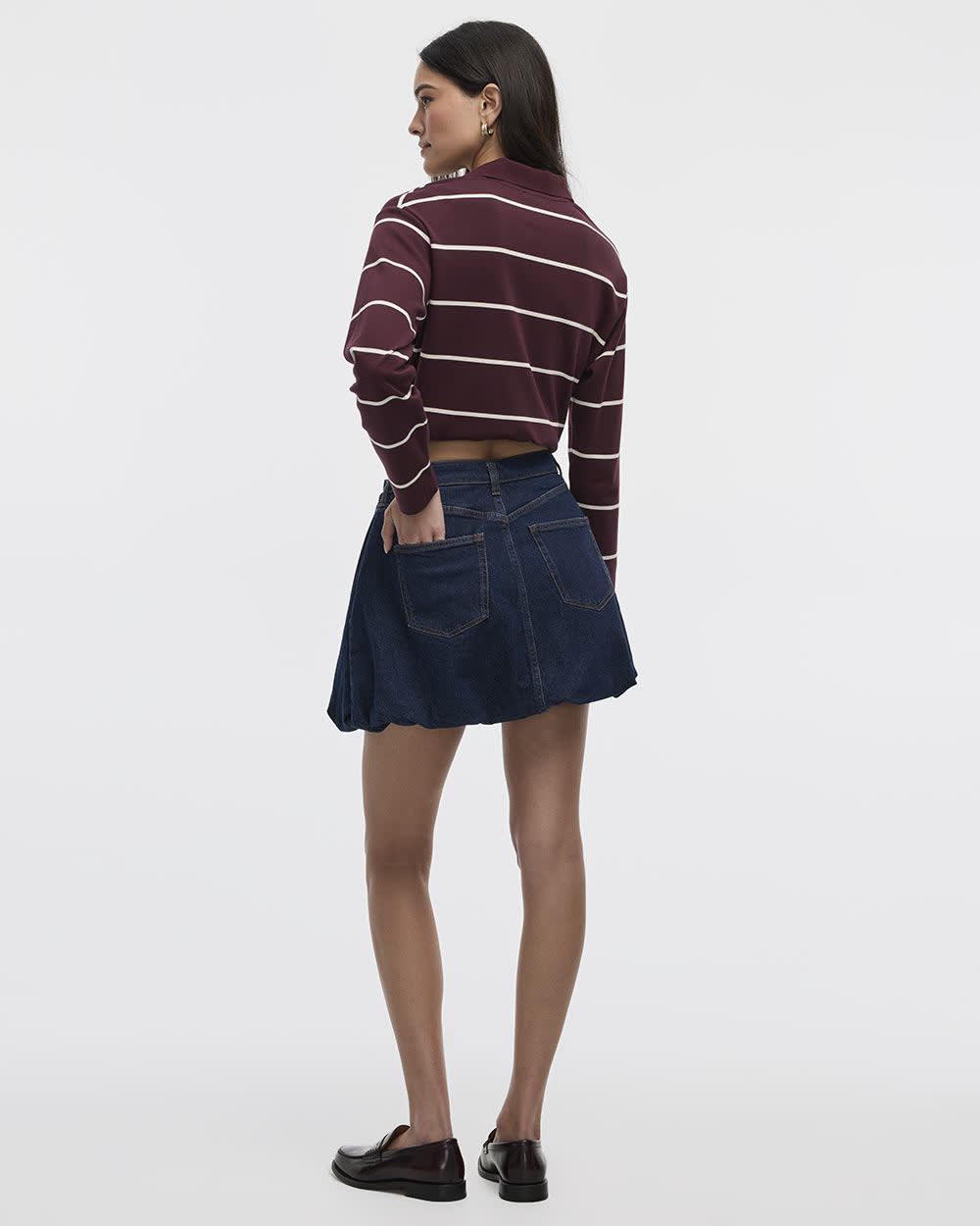 Denim Bubble Miniskirt