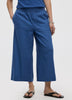 Cropped Wide-Leg Linen-Blend Pant