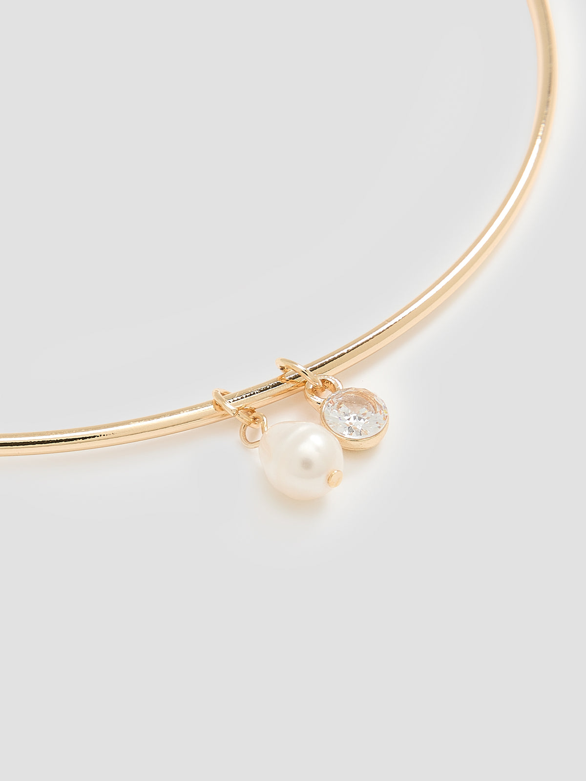 Choker with Rhinestone and Pearls