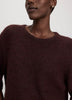 Elbow-Sleeve Crew-Neck Boxy Sweater