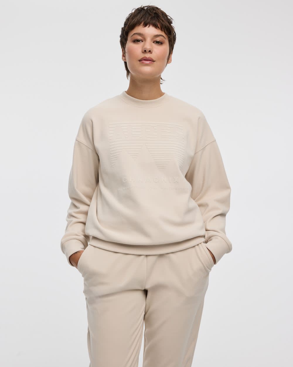Long-Sleeve Crew-Neck Polar Fleece Sweater - Hyba