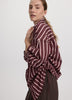 Striped Poplin Blouse with Side Shirrings